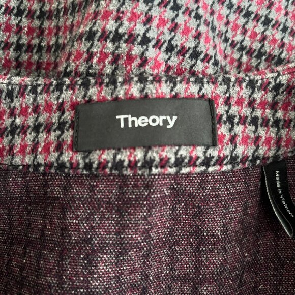 NOT FOR SALE Theory Collins Houndstooth Knit Slit Cardigan - Picture 7 of 8